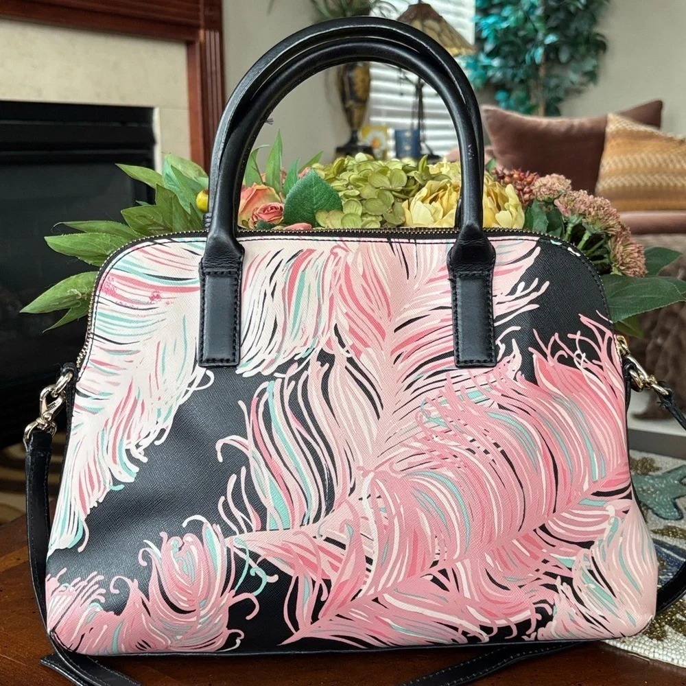 Kate Spade Brightwater Drive Small Rachelle Handbag Tropical Crossbody Purse